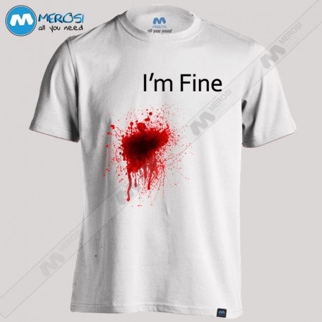تیشرت طرح I'm Fine