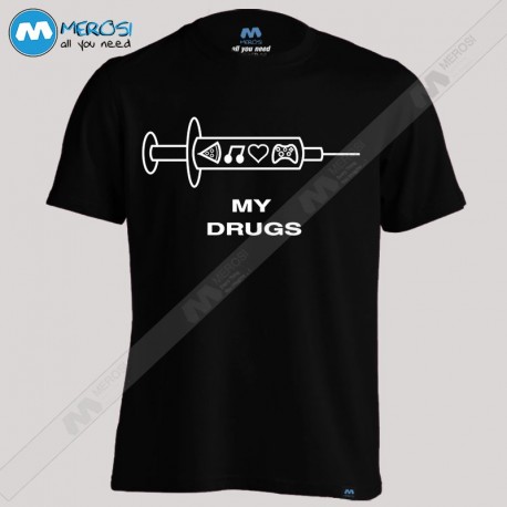 تیشرت طرح Music Is My Drug - Love Music