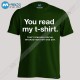 تیشرت طرح ua read my t-shirt