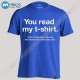 تیشرت طرح ua read my t-shirt