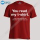تیشرت طرح ua read my t-shirt