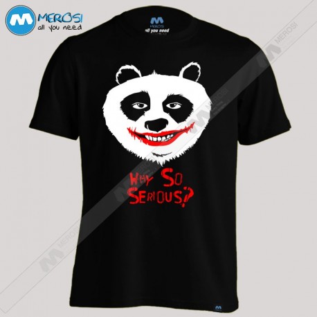 تیشرت طرح why so serious panda