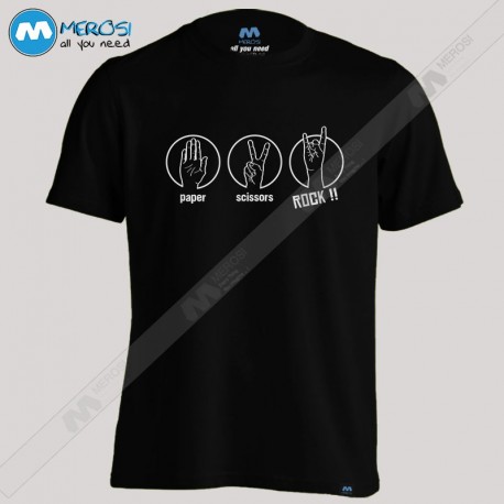 تیشرت طرح Paper Scissors Rock