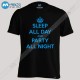 تیشرت طرح party all night