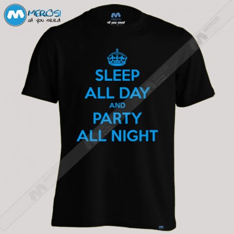 تیشرت طرح party all night
