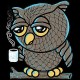تیشرت طرح Owl Want Coffe